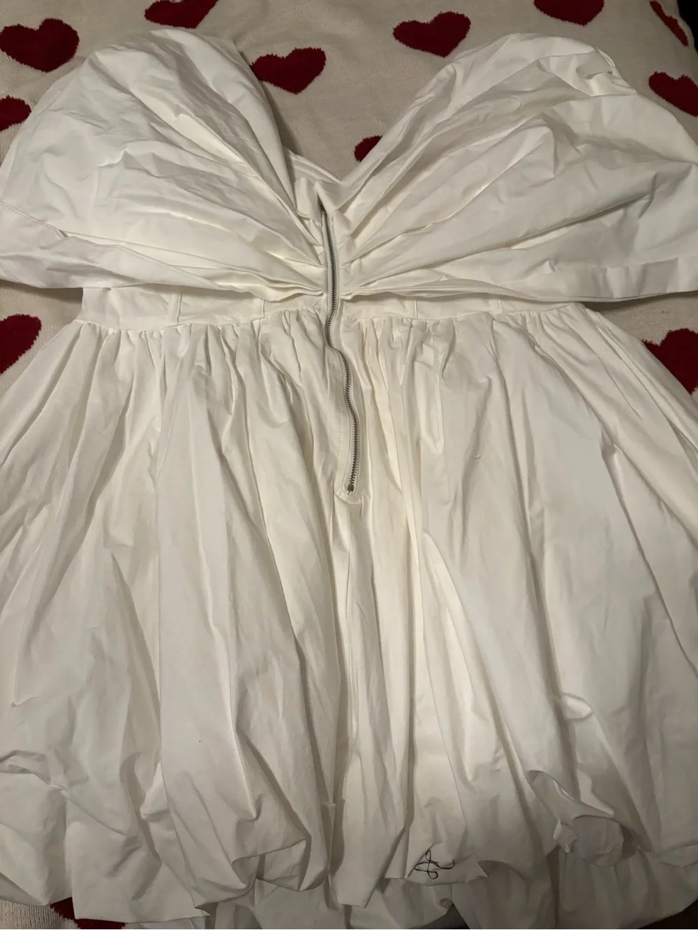 Fashion Nova Ivory Puff-Sleeve Corset Babydoll